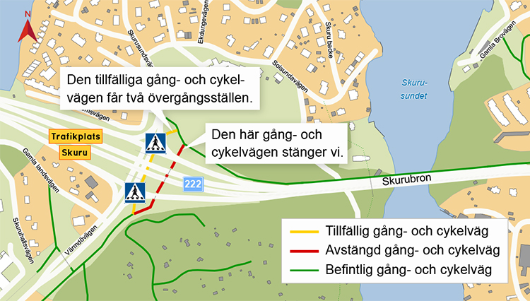 Karta för cykeltrafiken