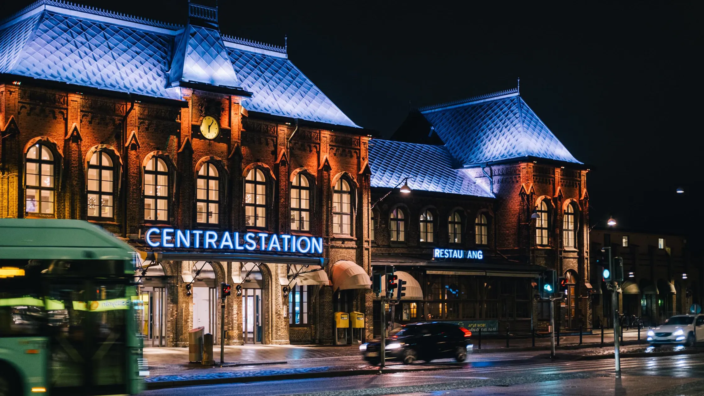 Göteborgs centralstation i mörker