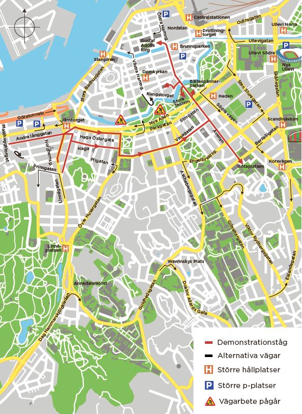 Trafikpåverkan under första maj | Trafiken.nu Göteborg