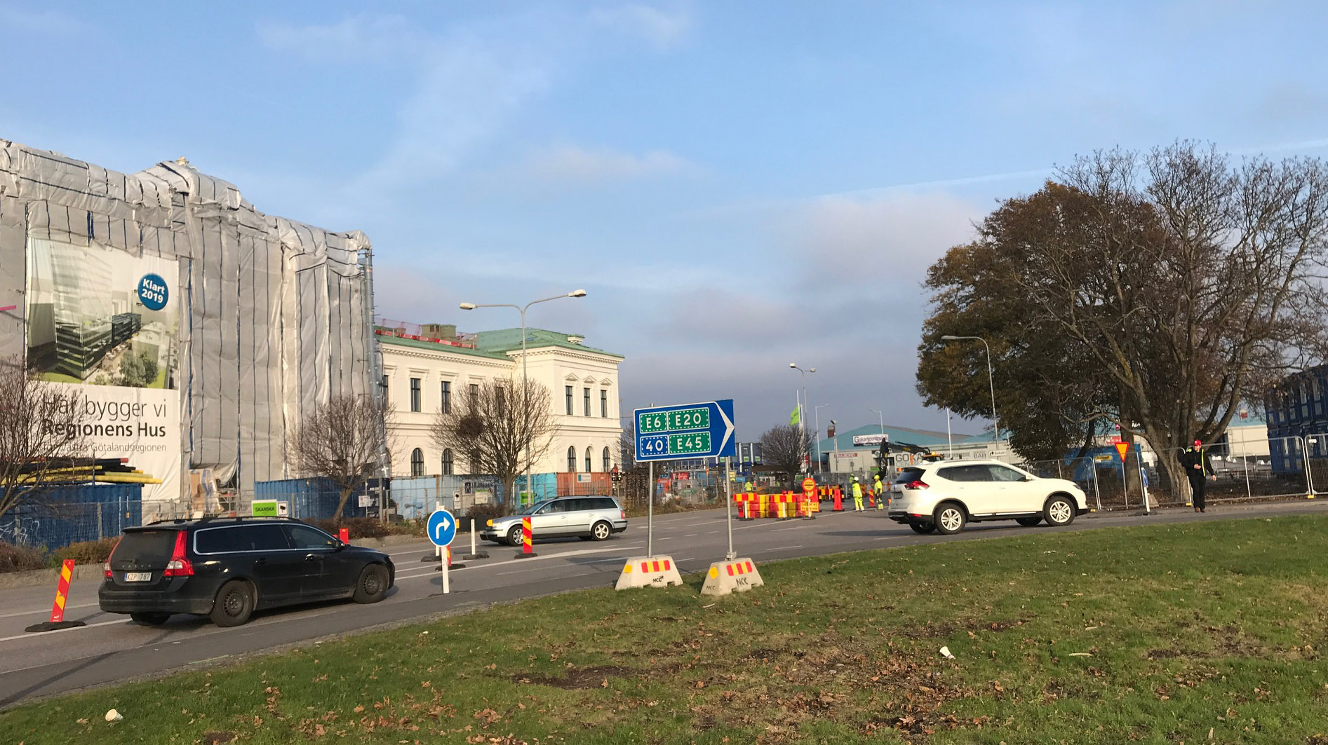 Avstängd väg från Centralen mot E45