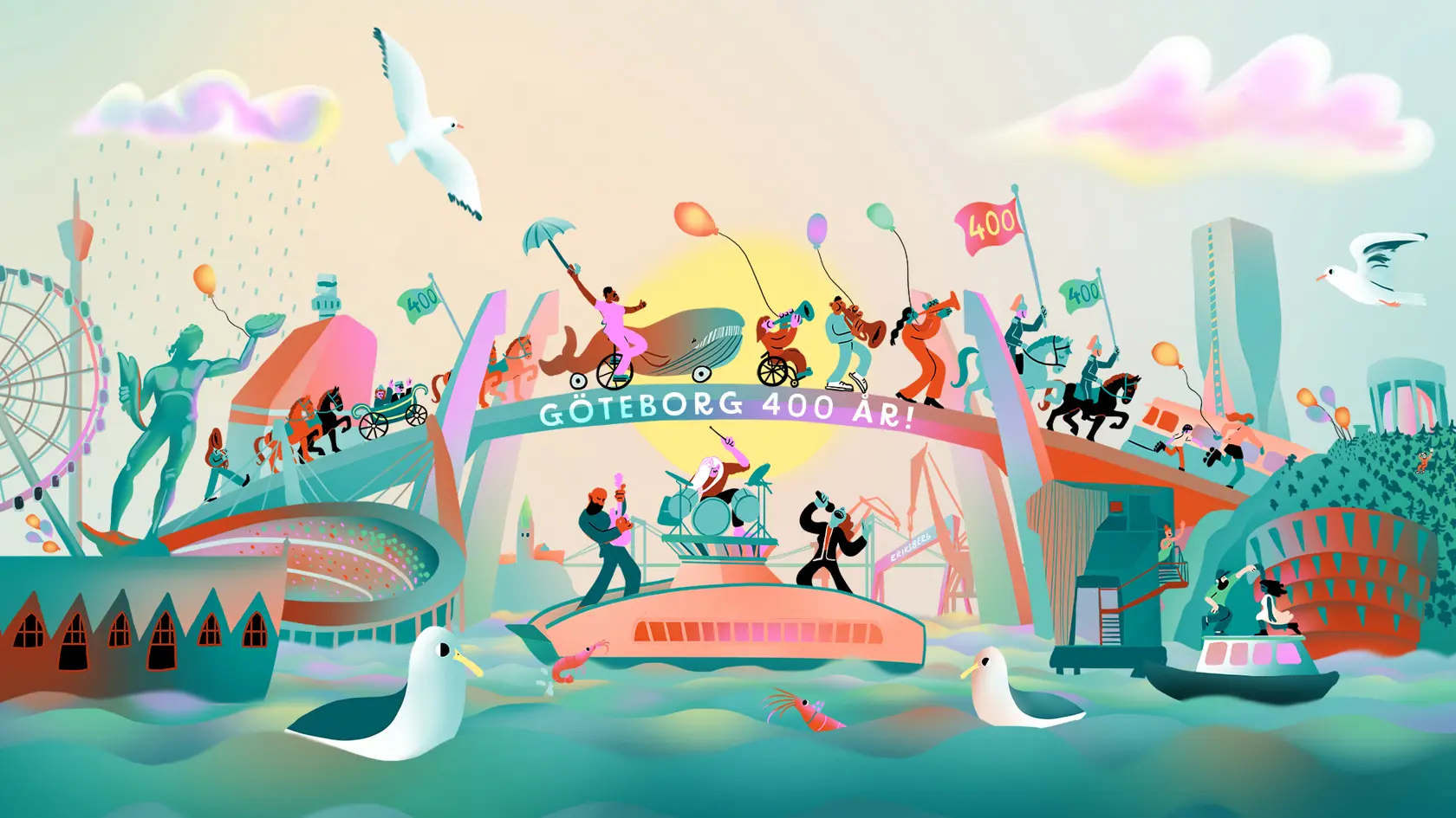 affisch Göteborgs Jubileumdfestival i Frihamnen 2-5 juni 2023