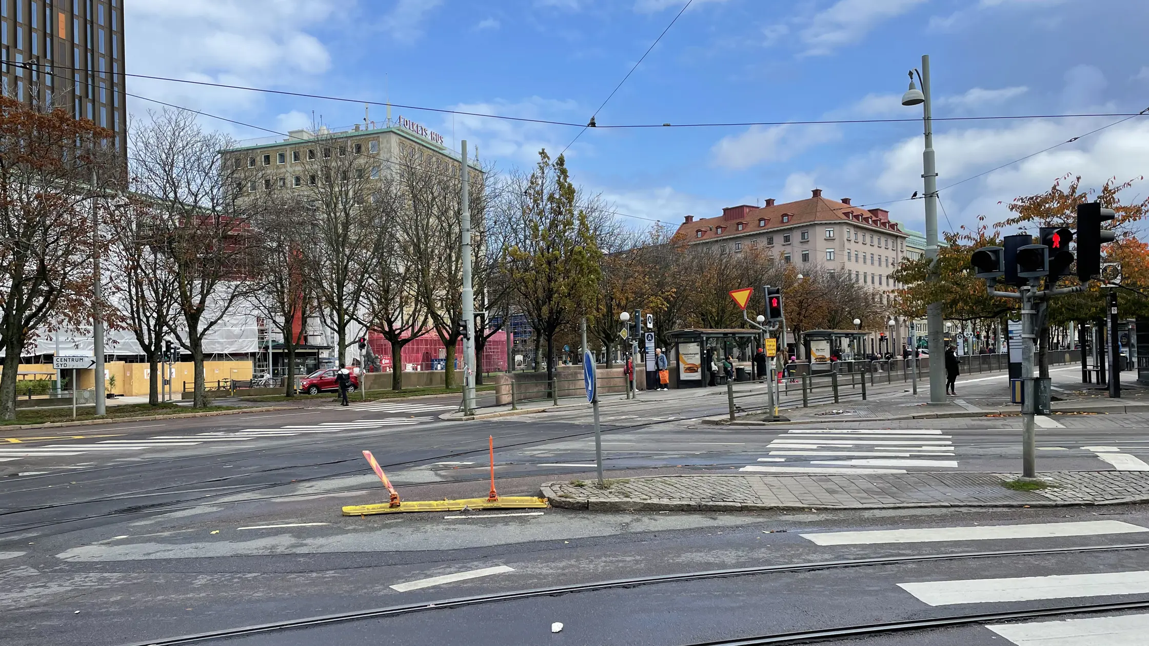 Korsningen Linnégatan-Allén vid Järntorget
